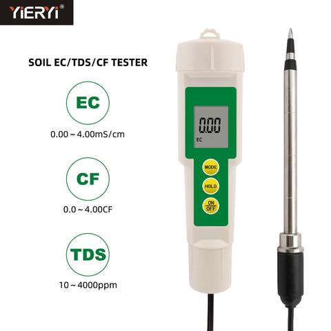 Probador EC/TDS/CF de suelo 3 en 1, sonda de alta calidad para todas las plantas de jardín y suelo ► Foto 1/6