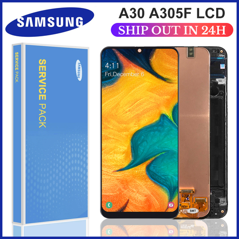 Pantalla lcd de 6,4 pulgadas Original para Samsung galaxy A30, montaje de digitalizador con pantalla táctil, A305/DS, A305F, A305FD, A305A ► Foto 1/6