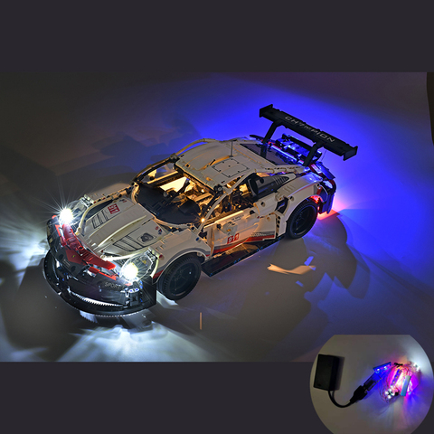 Kit de iluminación LED DIY, bloques de luz de juguete, luces brillantes geniales para Lego 42096 Technic Porsche 911 RSR, coche deportivo ► Foto 1/6