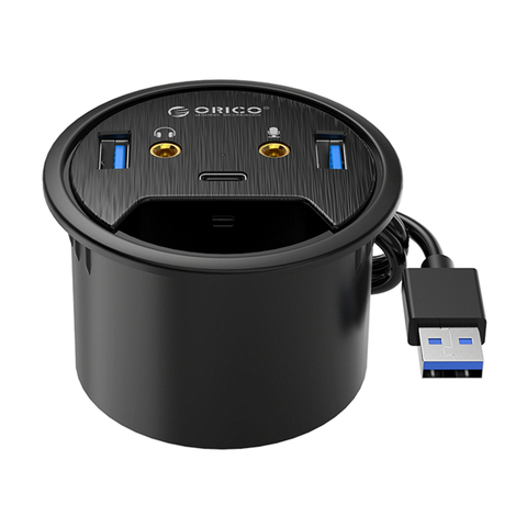 ORICO DESK-2U1C-Adaptador de montaje de mesa de alimentación multifunción, puerto de Audio tipo A tipo C, USB 3,0 ► Foto 1/6