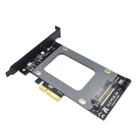 PCIE Riser PCI Express 3,0 X4 a U.2 adaptador de SFF-8639 PCIe U2 SSD a PCI-E Tarjeta de expansión PCI Express x4 a 2,5 