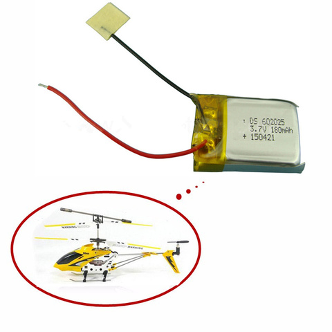 Batería Lipo de 3,7 V y 180mAh para helicóptero teledirigido, piezas de repuesto para Skytech M3, m3, Syma S107, S107G, Syma Skytech, 1 Uds. ► Foto 1/1