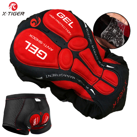 X-Tiger-Ropa interior de ciclismo, accesorio acolchado con gel Pro 5D, mejora, a prueba de golpes, bicicleta ► Foto 1/6