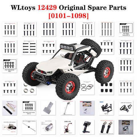 12429 Original partes 0101-1098 Wltoys 12428 pieza de repuesto de coche teledirigido/tornillo/diferencial/Servo/tuerca/Motor/Shell/receptor/Control remoto ► Foto 1/6