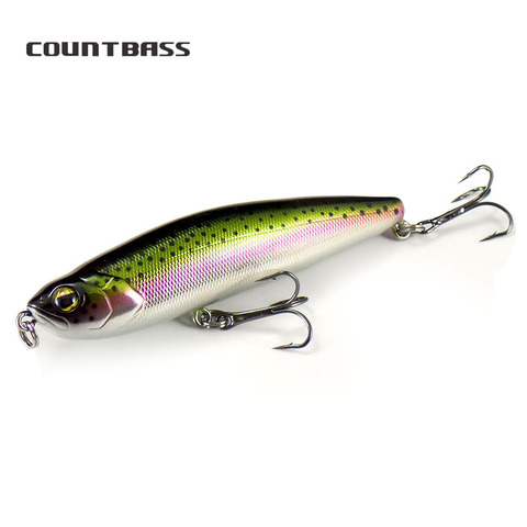 Countbass-cebos de pesca flotantes, superficie de señuelo Popper Wobblers, señuelos de lubina de agua dulce, 1 unidad, 100mm, 19g ► Foto 1/6