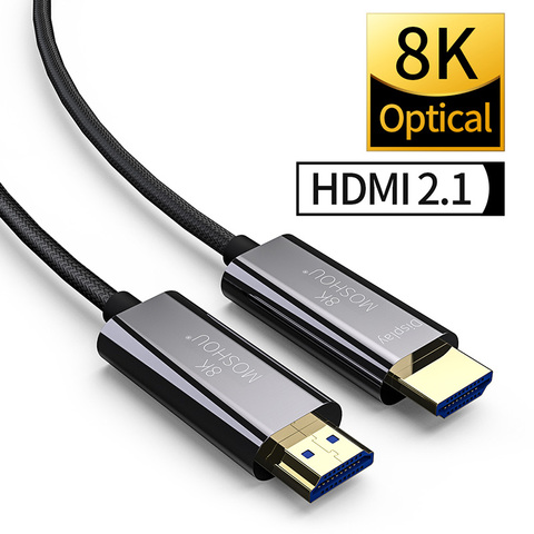 8K de fibra óptica Cable HDMI 2,1 arco HDR 4K 120Hz interfaz Multimedia de alta definición Cable para PS5 Samsung QLED TV amplificador ► Foto 1/6