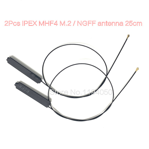 2 uds IPEX MHF4 2 4G 5G wifi antenas para Intel 7260 de 7265 a 3165 AC N5321 EM7345 GOBI5000 NGFF Tarjeta de 18,5 cm/7,2 pulgadas EM7355 ► Foto 1/1