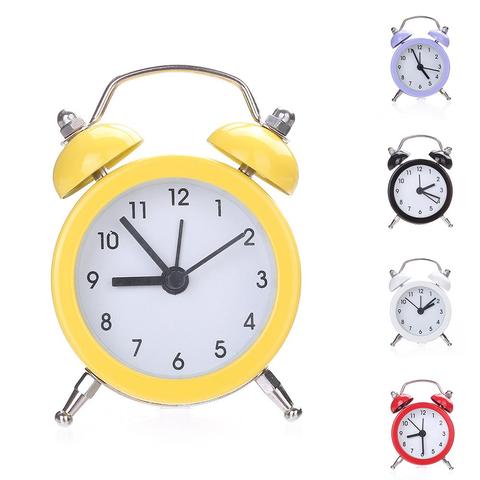 Mini reloj despertador de Metal portátil para exteriores, regalo Retro de dibujos animados para niños, amigos, de escritorio ► Foto 1/6
