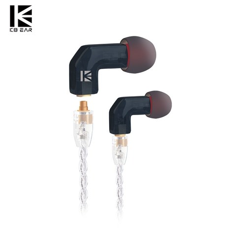 KBEAR F1 cliente de armadura equilibrada Monitor deportivo de alta fidelidad en auriculares con 3,5 MMCX auriculares chapados en oro con LOGO de Metal ► Foto 1/6