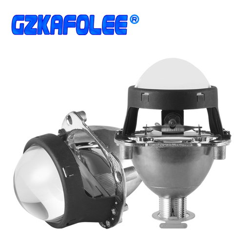 GZKAFOLEE-miniproyector universal de 2,5 pulgadas, 2 uds., casquillo H4 H7, reajuste de faros delanteros de coche y motocicleta ► Foto 1/6