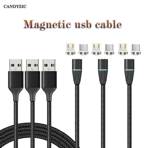 CANDYEIC-adaptador magnético para Iphone, Cable de carga de datos rápida para Xiaomi Redmi, Andriod, Micro tipo C, 12G ► Foto 1/6