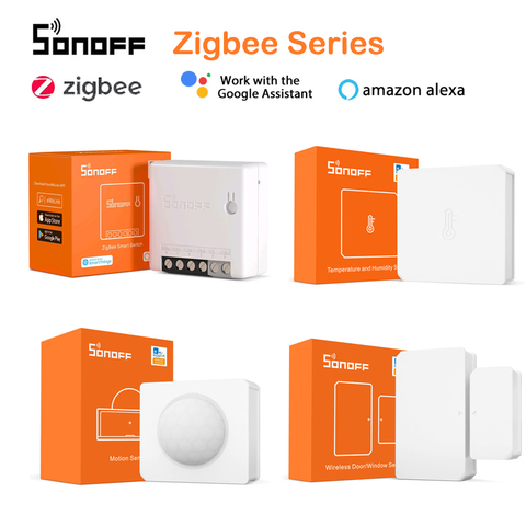 SONOFF-interruptor inalámbrico Zigbee 3,0 ZBBridge Mini, Sensor de temperatura, humedad, movimiento y puerta para Alexa y Google Home ► Foto 1/6