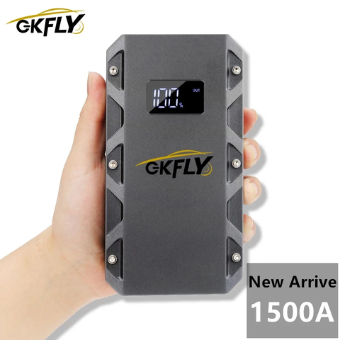 GKFLY 2022 arrancador de batería de coche, 20000mAh, 1500A, dispositivo de arranque, cargador de coche de 12V, elevador de batería de coche para gasolina y diésel ► Foto 1/6