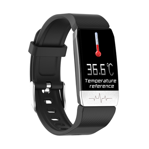 Bluetooth inteligente pulsera Cuerpo impermeable temperatura ECG Fitness Tracker de monitor, con avisos de recordatorio deporte banda inteligente T1 ► Foto 1/6