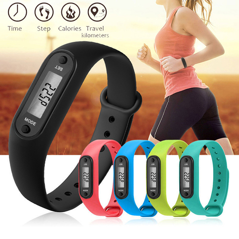 Mini reloj de pulsera inteligente de plástico, contador de calorías Digital LCD, monitor de Fitness, podómetro, ejercicio, muñeca resistente al agua ► Foto 1/6