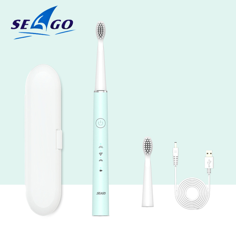 Seago-cepillo de dientes eléctrico recargable, 5 modos, blanqueador, limpieza dental, profesional, cuidado bucal, caja de viaje ► Foto 1/6