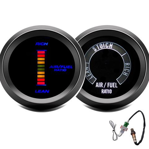 Indicador de relación de combustible de aire de 52MM para coche, indicador de presión de combustible de aire para camión, indicador de medidor de combustible de aire con Sensor de oxígeno O2 0258006028 ► Foto 1/6