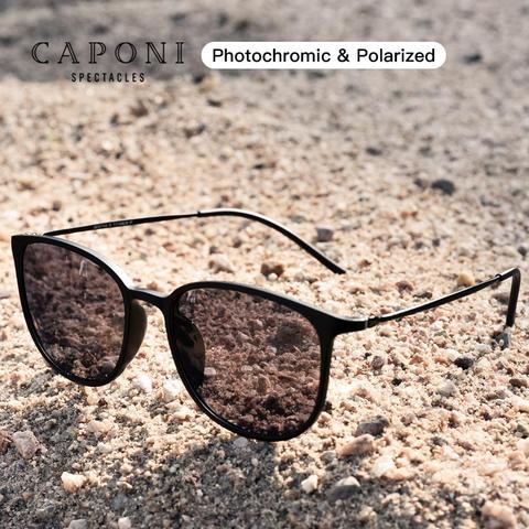 CAPONI-gafas de sol polarizadas fotocromáticas para hombre, ovaladas, protección UV Ray, súper ligeras, BS520, 2022 ► Foto 1/6