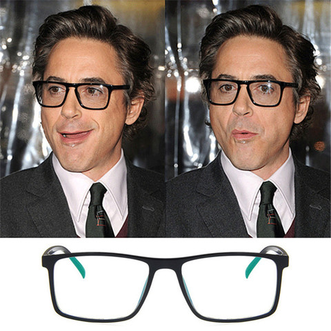 Tony Stark-gafas para hombre y mujer, lentes transparentes, Marcos plano, marco de vidrio, 2022 ► Foto 1/6