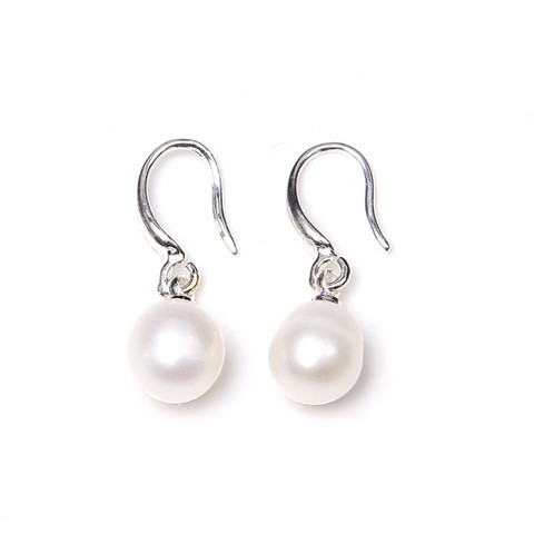 Pendientes colgantes de pendientes de perlas de agua dulce blanco para mujer ► Foto 1/6