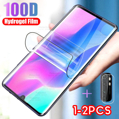 100D hidrogel de película por Xiaomi nota Mi 10 Lite 9T pro Mi 9 lite cámara de vidrio Note10 luz frontal Protector de pantalla xaomi note10lite ► Foto 1/6