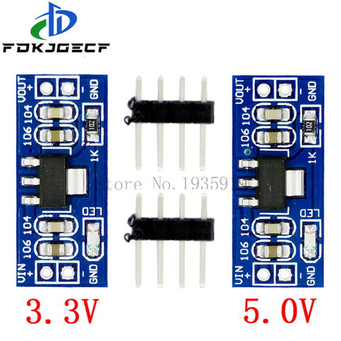 AMS1117 LM1117 SMD DC-DC módulo de fuente de alimentación convertidor Buck de reducción 4,5 V-7V a 3,3 V 5,0 V para Arduino bluetooth ► Foto 1/4