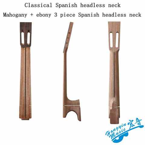 Cuello de guitarra clásica de caoba y ébano, bricolaje, se puede diseñar con material de mango de cuello español ► Foto 1/6