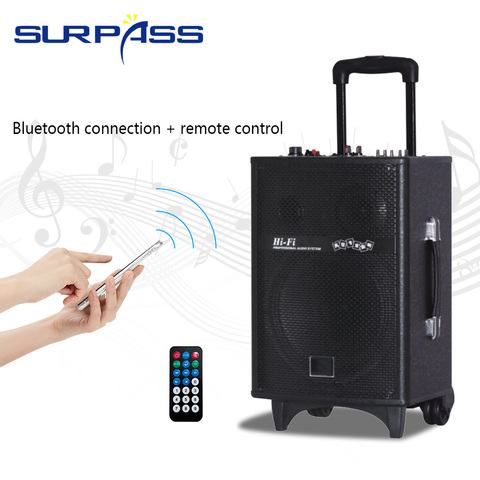 Altavoz portátil con Bluetooth para Karaoke, caja para amplificador de sonido, columna de música para exteriores, recargable, 10 pulgadas ► Foto 1/5