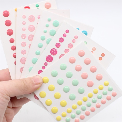 KSCRAFT 5 unids/set azúcar Sprinkles autoadhesivo esmalte puntos resina pegatina para Scrapbooking/manualidades DIY/decoración para hacer tarjetas ► Foto 1/6