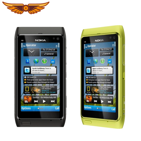 -Teléfono móvil Nokia N8 Original, móvil con cámara de pantalla táctil capacitiva de 3,5 pulgadas, 12MP, 3G, desbloqueado, N8, envío gratis ► Foto 1/6