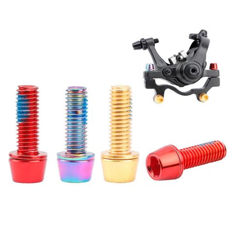 6 uds M6 * 18mm M6 * 20mm perno para pinza de freno de disco para bicicleta MTB bicicleta tornillo manivela cerradura pernos de disco de freno de tornillos para carretera ► Foto 1/6