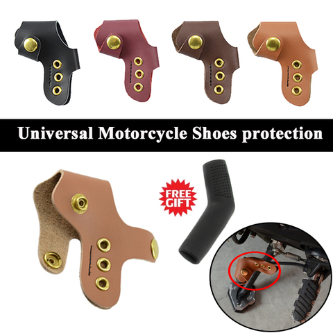 Almohadilla de protección Universal para zapatos de motocicleta, protección para Moto, palanca de cambio de marchas, cubierta de cuero ► Foto 1/6