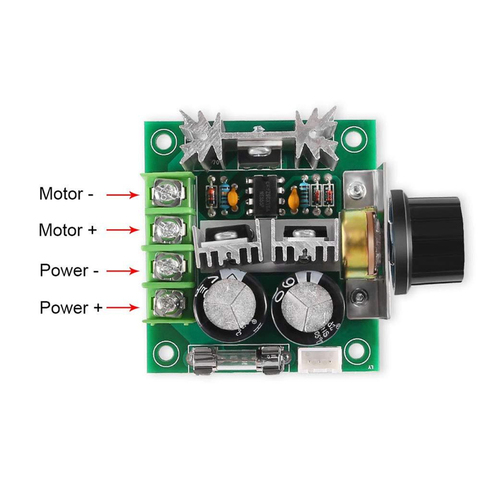 Controlador PWM DC 12 V-40V 10A, Control de velocidad del Motor 12 V voltios, regulador de velocidad DC12V, Módulo regulador ajustable DC24V ► Foto 1/6