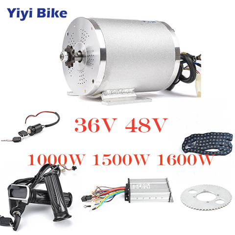 Kit de conversión de bicicleta eléctrica de 36V y 48V, Motor sin escobillas de 1000W, CC, 12mosfet, controlador bldc con LCD, accesorios de cadena de acelerador de giro ► Foto 1/6