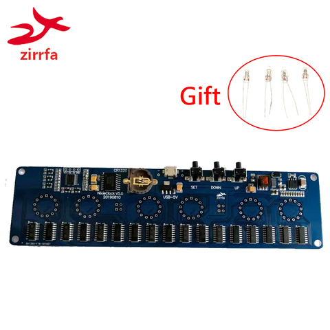 Zirrfa-kit de placa de circuito de reloj digital, kit DIY electrónico de tubo nixie, LED, regalo, 5V, in14 ► Foto 1/4