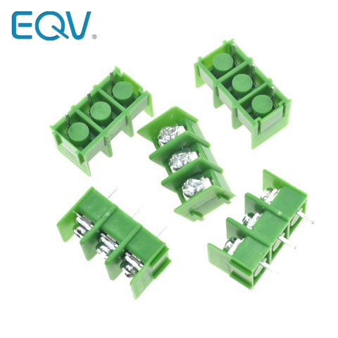 Bloque de tornillos pcb de paso, 20 unids/lote, KF7.62-3P, 7,62mm, terminal de conector de empalme, KF7.62, 3 pines, verde, ROHS, se puede conectar ► Foto 1/1