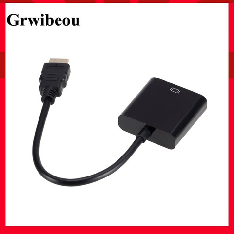 Grwibeou-Convertidor de Cable HD 1080P HDMI a VGA, Adaptador convertidor de hembra HDMI macho a VGA, analógico Digital para tableta, portátil, PC y TV ► Foto 1/6