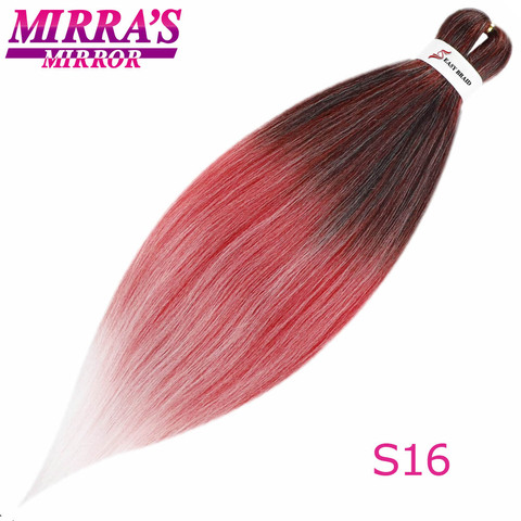 Mirra's Mirror-extensiones de cabello sintético para mujer, postizo de pelo trenzado, fácil de estirar, fibra profesional de baja temperatura ► Foto 1/6