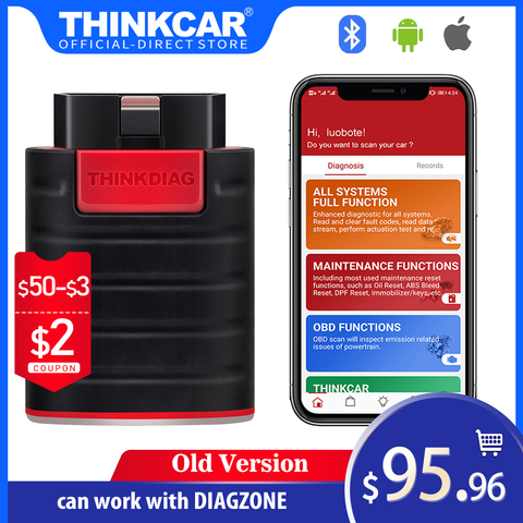 Thinkdiag-herramienta de diagnóstico OBD2 versión antigua, lector de código, 15 servicios de reinicio, puede trabajar con Diahzone OBD2, herramienta de escáner ► Foto 1/6