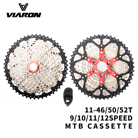 VIARON-Cassette de 12 velocidades 9S10S 11S, soporte de rueda libre para bicicleta de montaña o carretera, Piñón 46T 50T 52T ► Foto 1/6