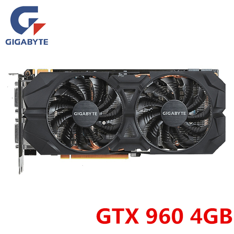 Gigabyte-tarjeta de vídeo GTX 960, 4GB, NVIDIA GTX960, 4GB OC, tarjeta gráfica, tablero GPU, ordenador de escritorio, juego de ordenador, GTX 950, mapa de 750, VGA, DVI ► Foto 1/6