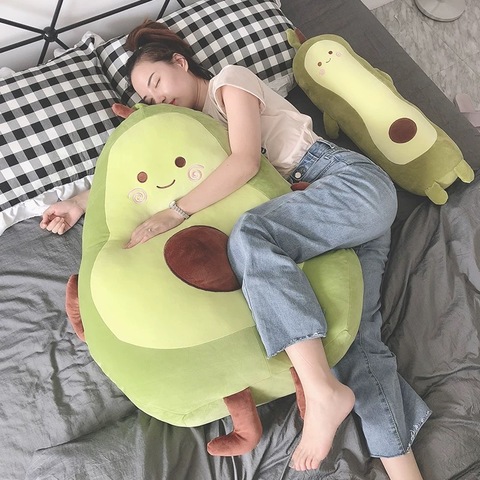 Lindo aguacate de peluche de juguete de dibujos animados sonrisa aguacate cojín almohada para dormir de planta muñeca suave de la fruta almohada bebé juguete para regalo para ella ► Foto 1/6