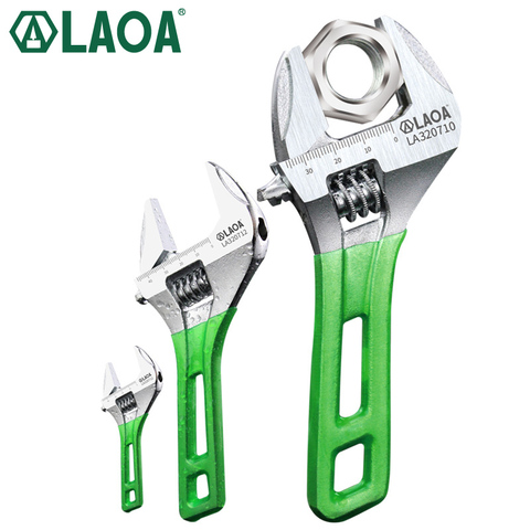 LAOA-mini llave ajustable con mango, ligera, de gran apertura, multifuncional ► Foto 1/6