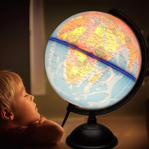 Globo de luz LED con mapa del mundo, lámpara de bola de iluminación para oficina, decoración del hogar, novedad de 2022 (15 cm) ► Foto 1/6