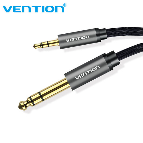 Vention macho a macho 3,5mm a 6,35mm Cable auxiliar adaptador para amplificador mezclador chapado en oro 3,5 Jack a 6,5 Jack 3m 5 m 10m Aux Cabo ► Foto 1/6