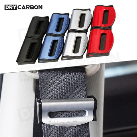 2 uds asiento de plástico para coche cinturones Clips seguridad tope ajustable hebilla rojo azul cinturón hebilla clip automóviles seguridad cinturón Clips ► Foto 1/6