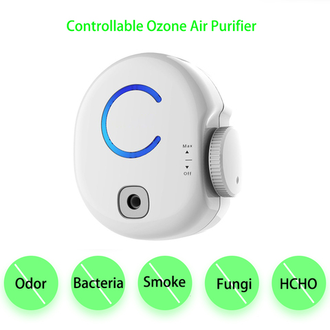 Purificador de aire de ozono portátil, 0-50 mg/h, desodorizante de ozono ajustable, para casa de mascotas, baño, elimina el humo, Bacterias y olores ► Foto 1/6