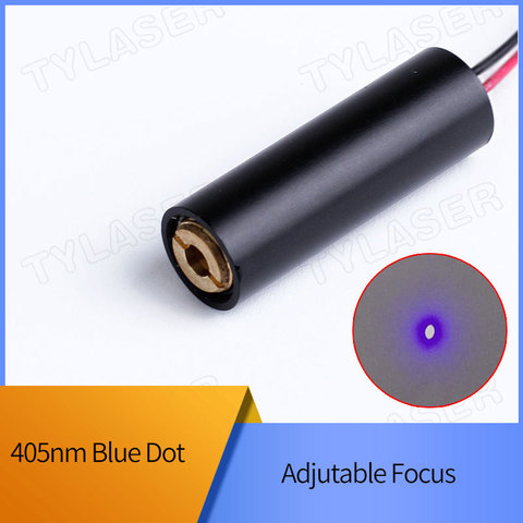 D10X30mm Enfoque Ajustable 405nm 1mW 5mW 10mW 30mW, 50mW, 100mW punto azul Módulo de diodo láser de grado Industrial conductor ACC TYLASERS ► Foto 1/5