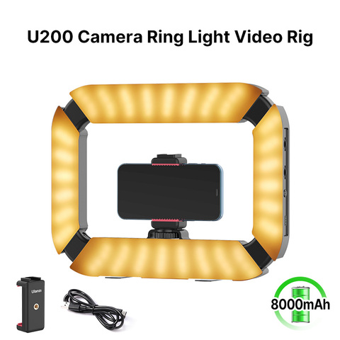 Ulanzi-aparejo de vídeo para teléfono inteligente U200, Anillo de luz LED de Disparo Vertical, luz LED para vídeo DSLR, Mango para Vlog Grip ► Foto 1/6