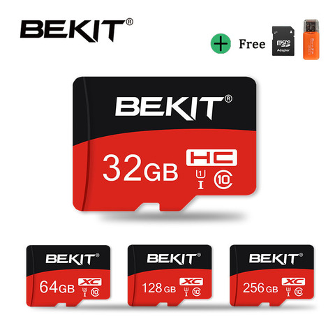 Bekit de alta velocidad tarjeta Micro SD 1 GB 2GB 4GB 8GB 16GB 32GB Clase 10 tarjeta de memoria MicroSD de 64GB y 128GB 256GB UHS-3 mini TF tarjeta Flash Tarjeta de tarjeta ► Foto 1/6